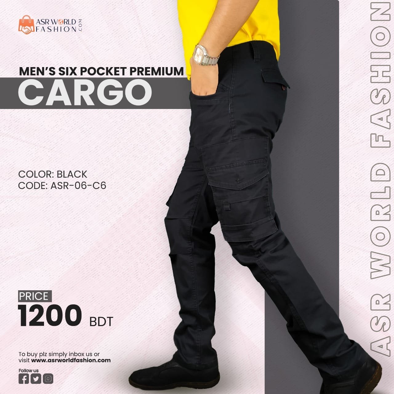 Buy SPLORR Women/Girl Cotton Regular Fit 6 Pocket Cargo Pants Black Regular  Fit at Amazon.in